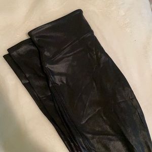 SPANX Faux Leather Leggings XS WORN ONCE